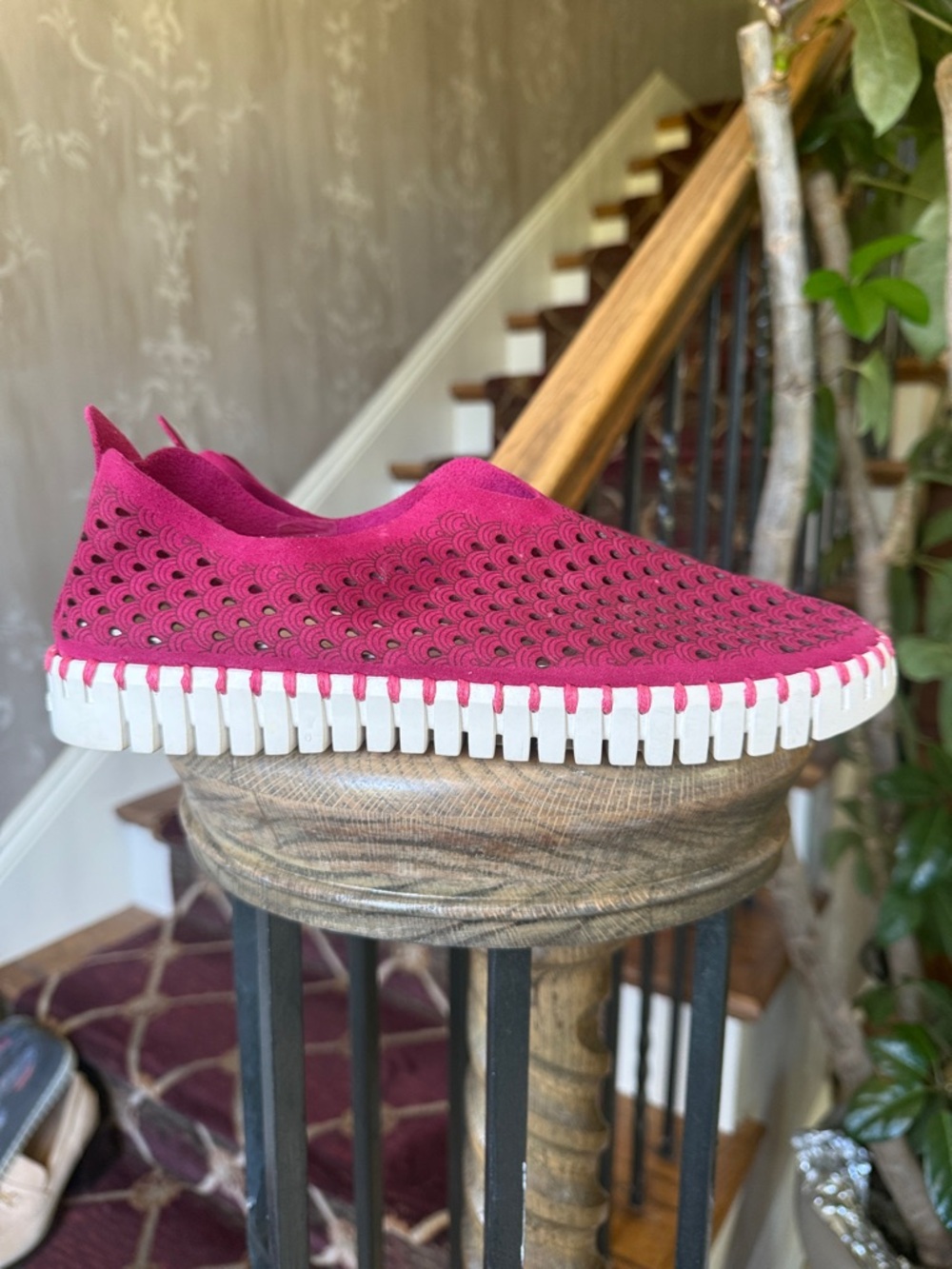 ILSE JACOBSEN ladies slip on Wildberry color shoes, excellent condition euro 39 - Picture 5 of 11